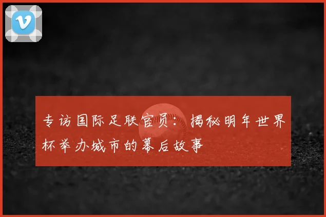专访国际足联官员:揭秘明年世界杯举办城市的幕后故事